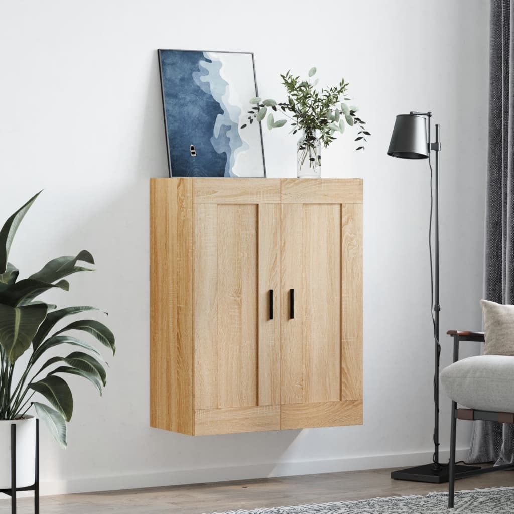vægskab 69,5x34x90 cm konstrueret træ sonoma-eg