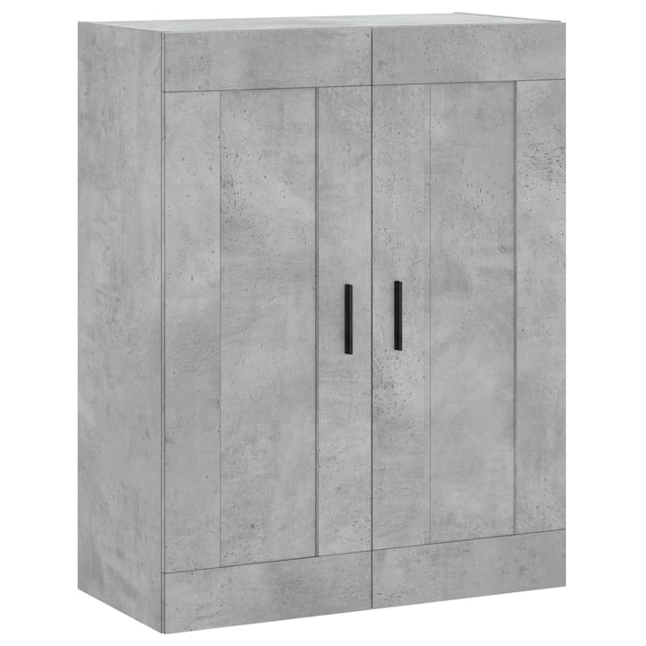 vægskab 69,5x34x90 cm konstrueret træ betongrå