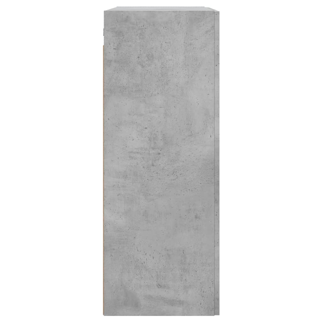 vægskab 69,5x34x90 cm konstrueret træ betongrå