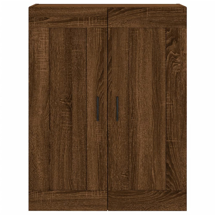 vægskab 69,5x34x90 cm konstrueret træ brun egetræsfarve