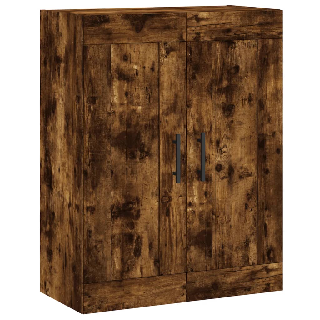 vægskab 69,5x34x90 cm konstrueret træ røget sonoma-eg