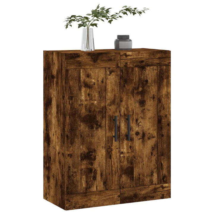 vægskab 69,5x34x90 cm konstrueret træ røget sonoma-eg