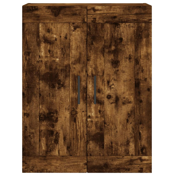 vægskab 69,5x34x90 cm konstrueret træ røget sonoma-eg