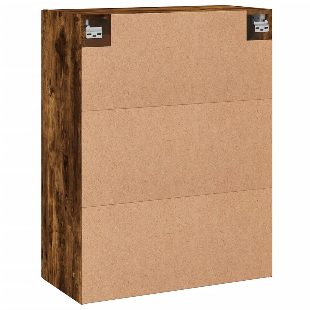 vægskab 69,5x34x90 cm konstrueret træ røget sonoma-eg