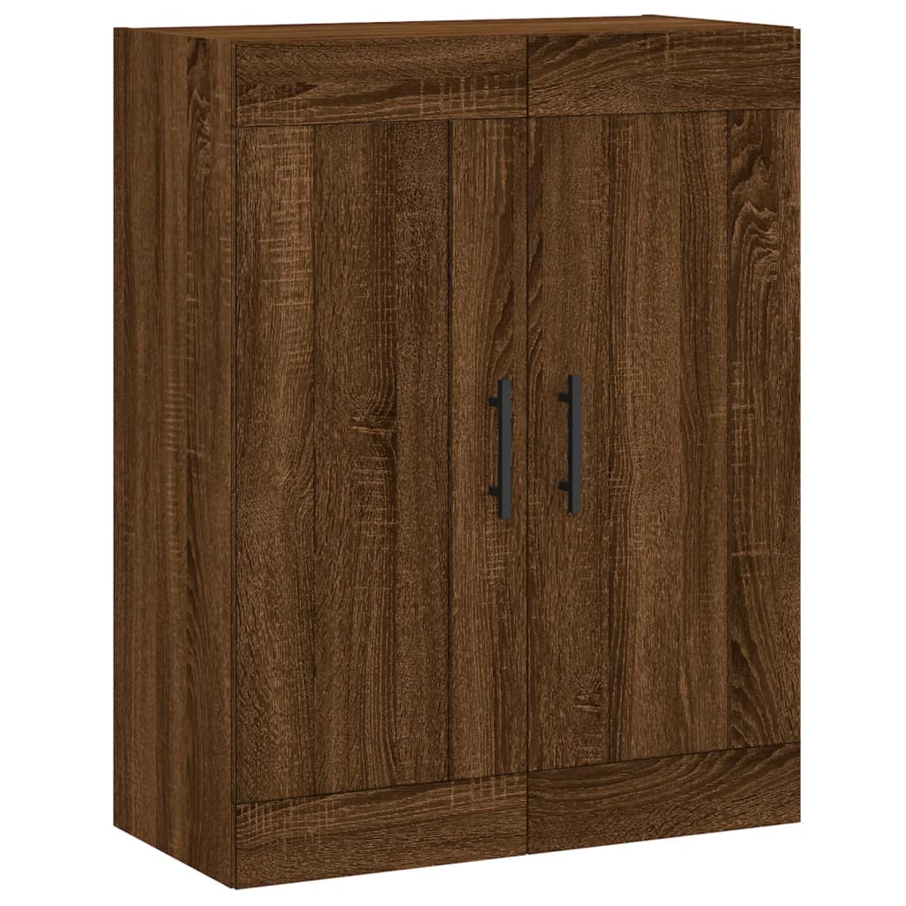 vægskab 69,5x34x90 cm konstrueret træ brun egetræsfarve