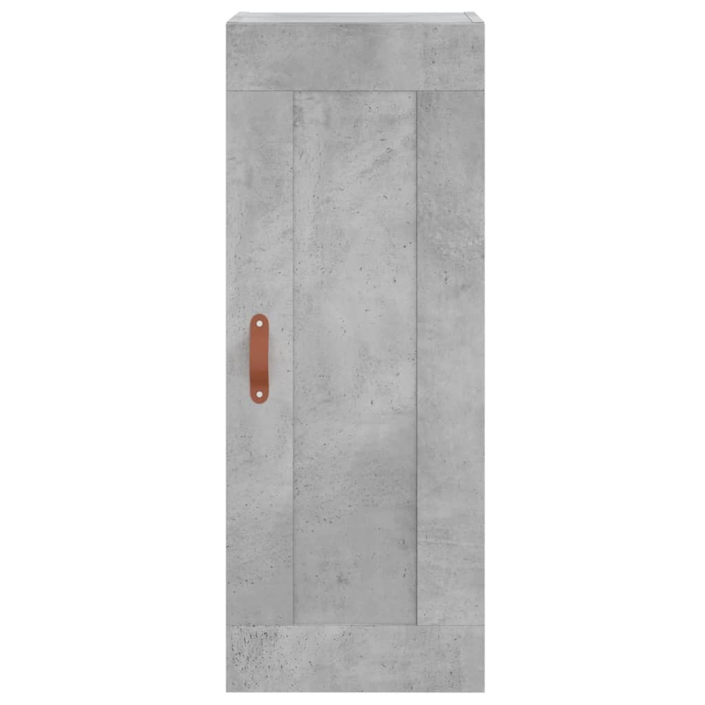 vægskab 34,5x34x90 cm konstrueret træ betongrå