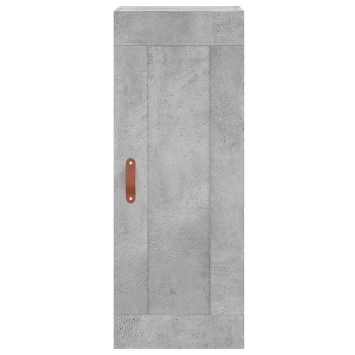vægskab 34,5x34x90 cm konstrueret træ betongrå