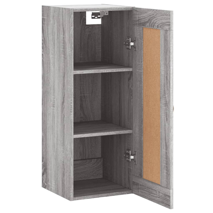 vægskab 34,5x34x90 cm konstrueret træ grå sonoma-eg