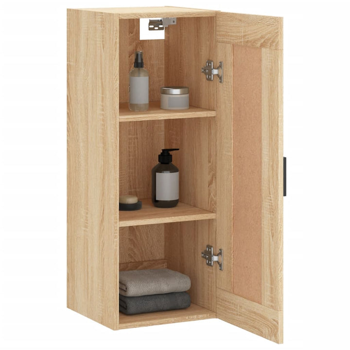 vægskab 34,5x34x90 cm konstrueret træ sonoma-eg