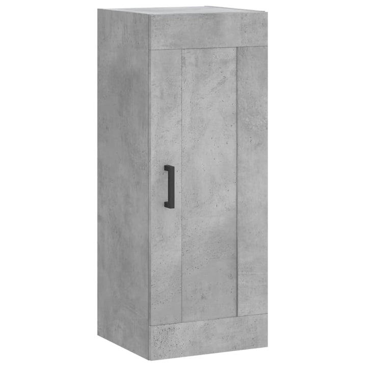 vægskab 34,5x34x90 cm konstrueret træ betongrå