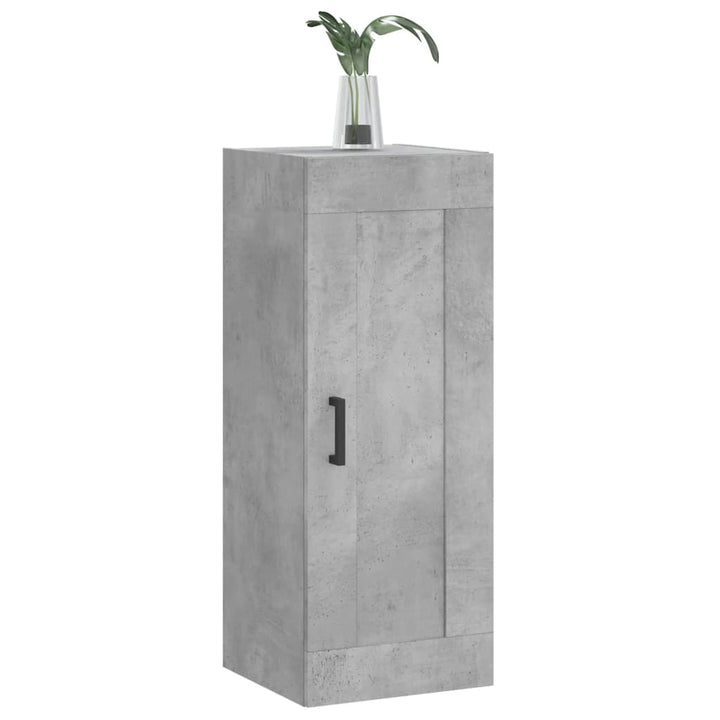 vægskab 34,5x34x90 cm konstrueret træ betongrå