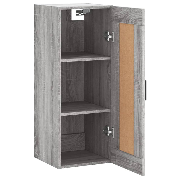 vægskab 34,5x34x90 cm konstrueret træ grå sonoma-eg