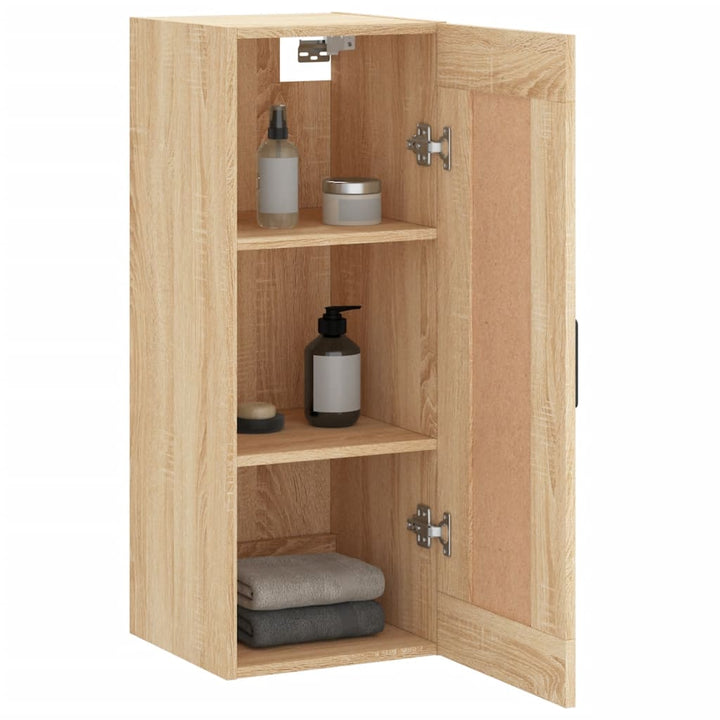 vægskab 34,5x34x90 cm konstrueret træ sonoma-eg