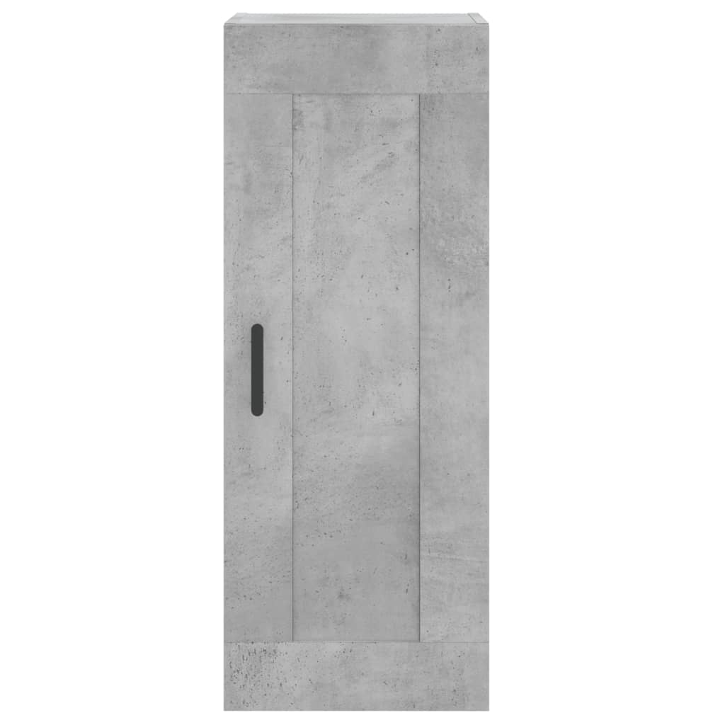 vægskab 34,5x34x90 cm konstrueret træ betongrå