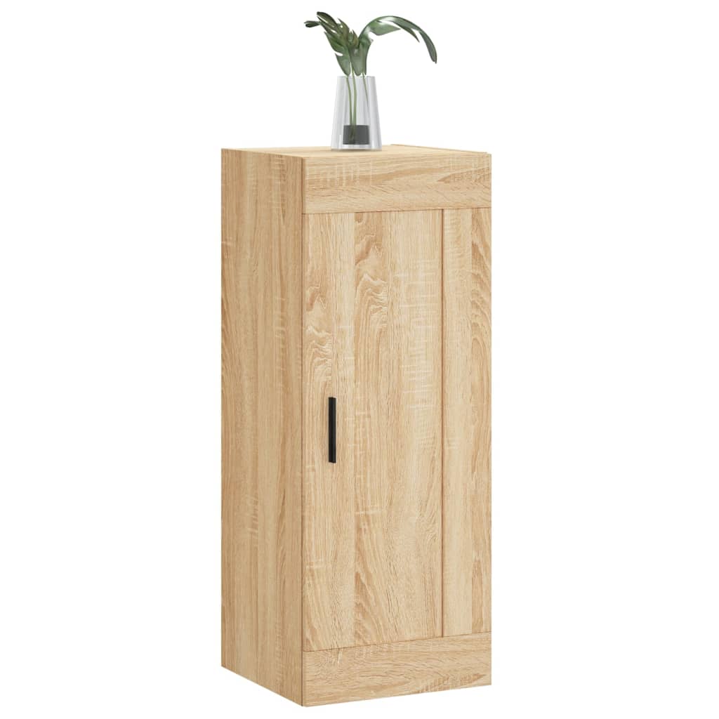 vægskab 34,5x34x90 cm konstrueret træ sonoma-eg