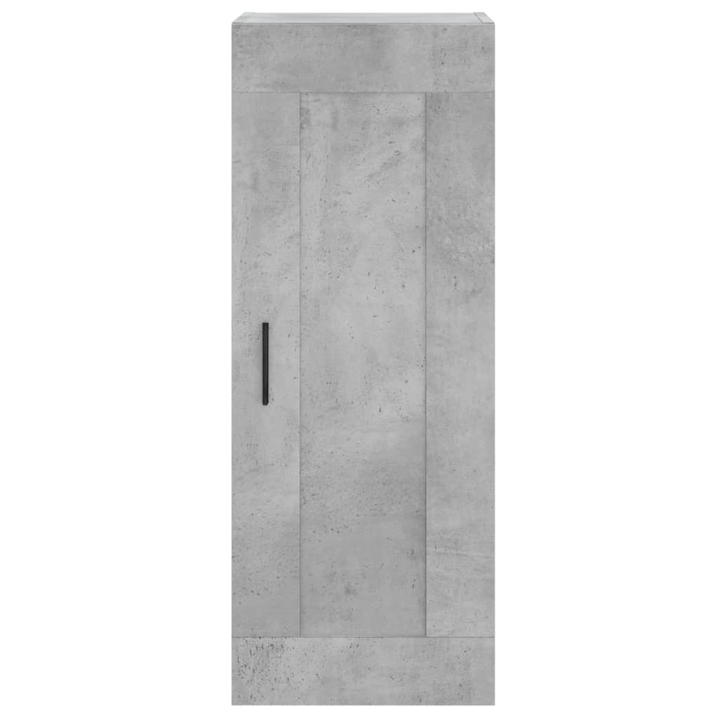 vægskab 34,5x34x90 cm konstrueret træ betongrå