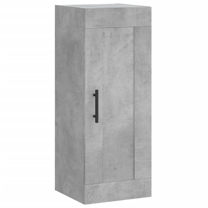 vægskab 34,5x34x90 cm konstrueret træ betongrå