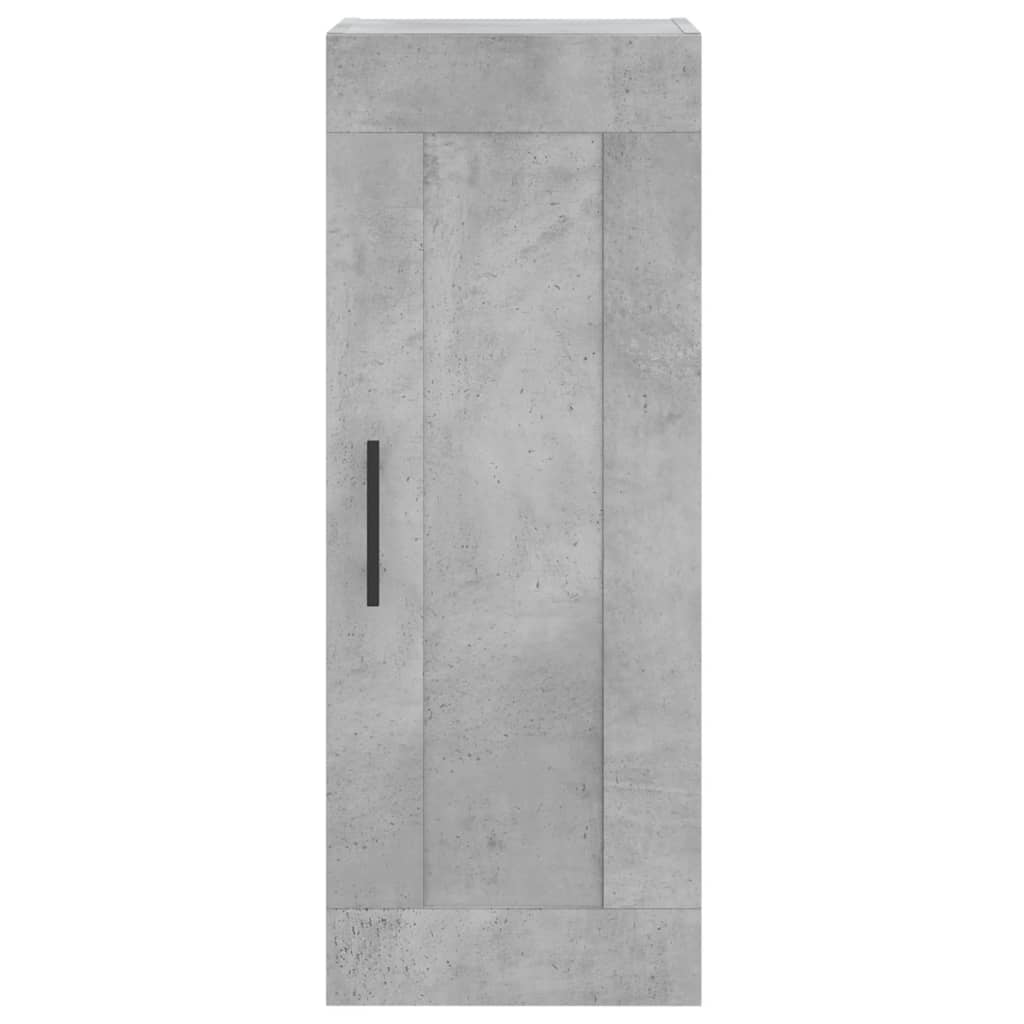 vægskab 34,5x34x90 cm konstrueret træ betongrå