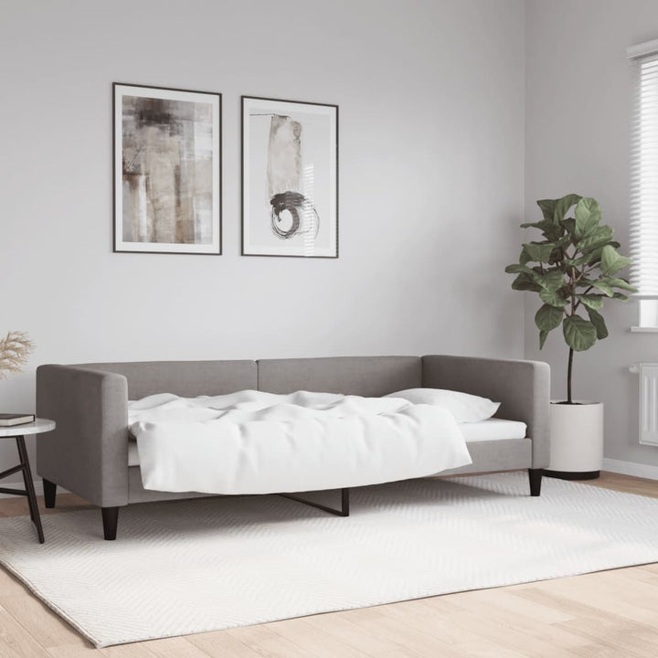 daybed 90x200 cm stof gråbrun