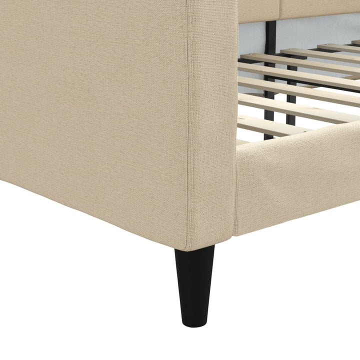 daybed 90x200 cm stof cremefarvet