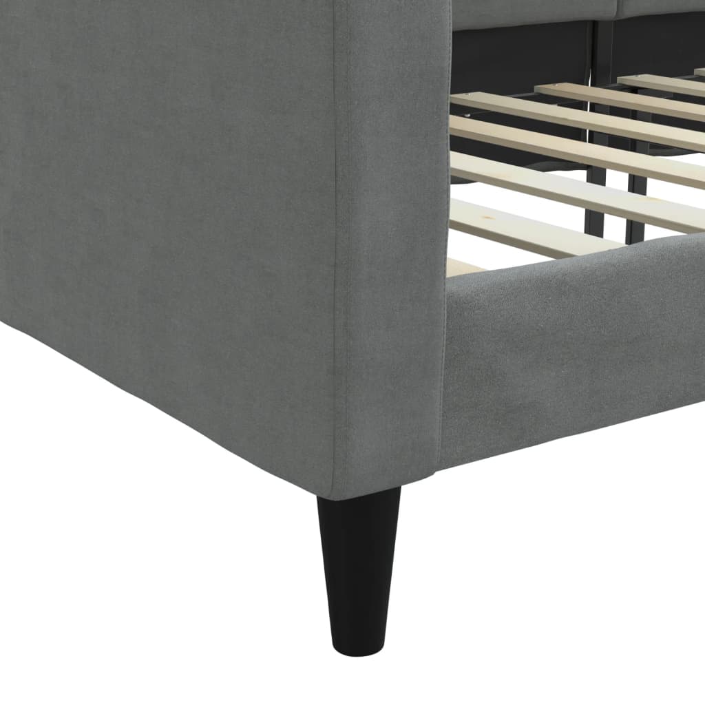 daybed 100x200 cm stof mørkegrå
