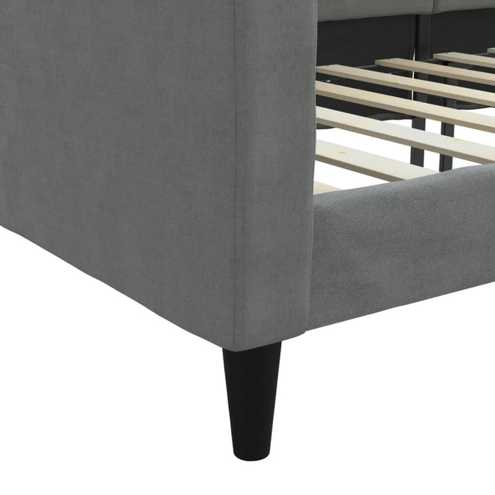 daybed 90x190 cm stof mørkegrå