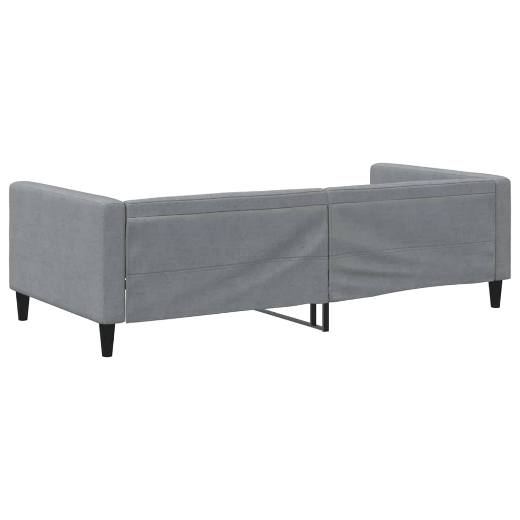 daybed 100x190 cm stof lysegrå
