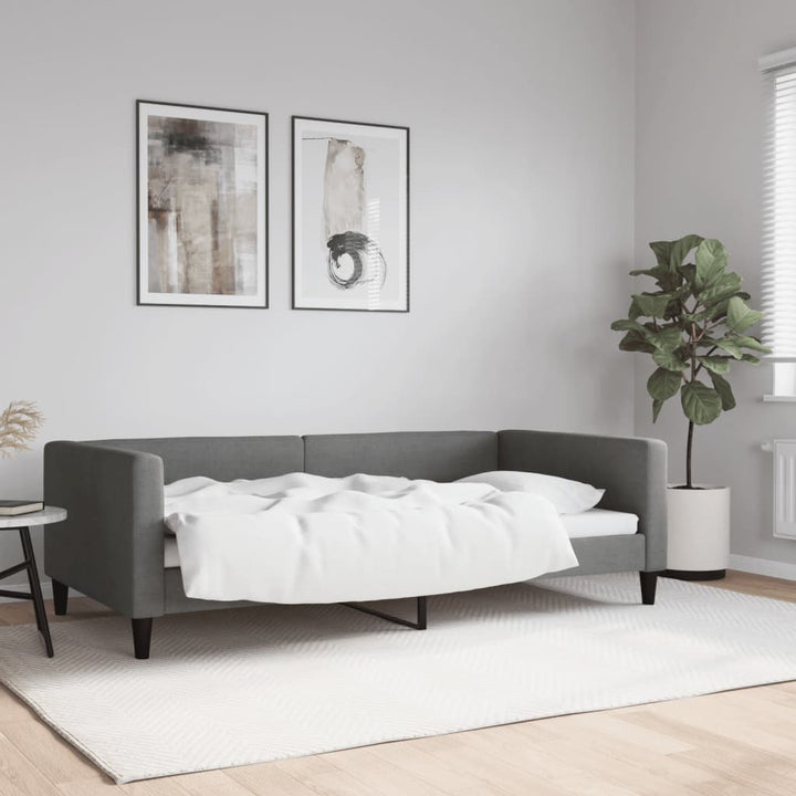 daybed 100x190 cm stof mørkegrå
