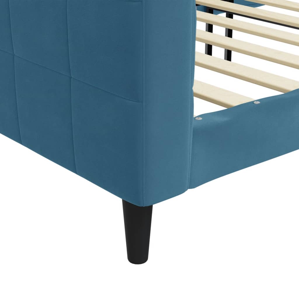 daybed 80x200 cm velour blå