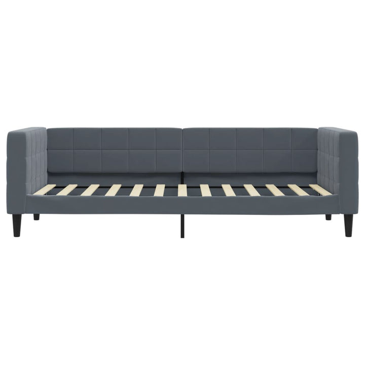 daybed 80x200 cm velour mørkegrå