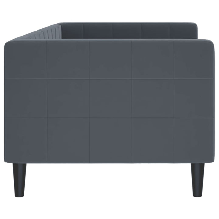daybed 80x200 cm velour mørkegrå