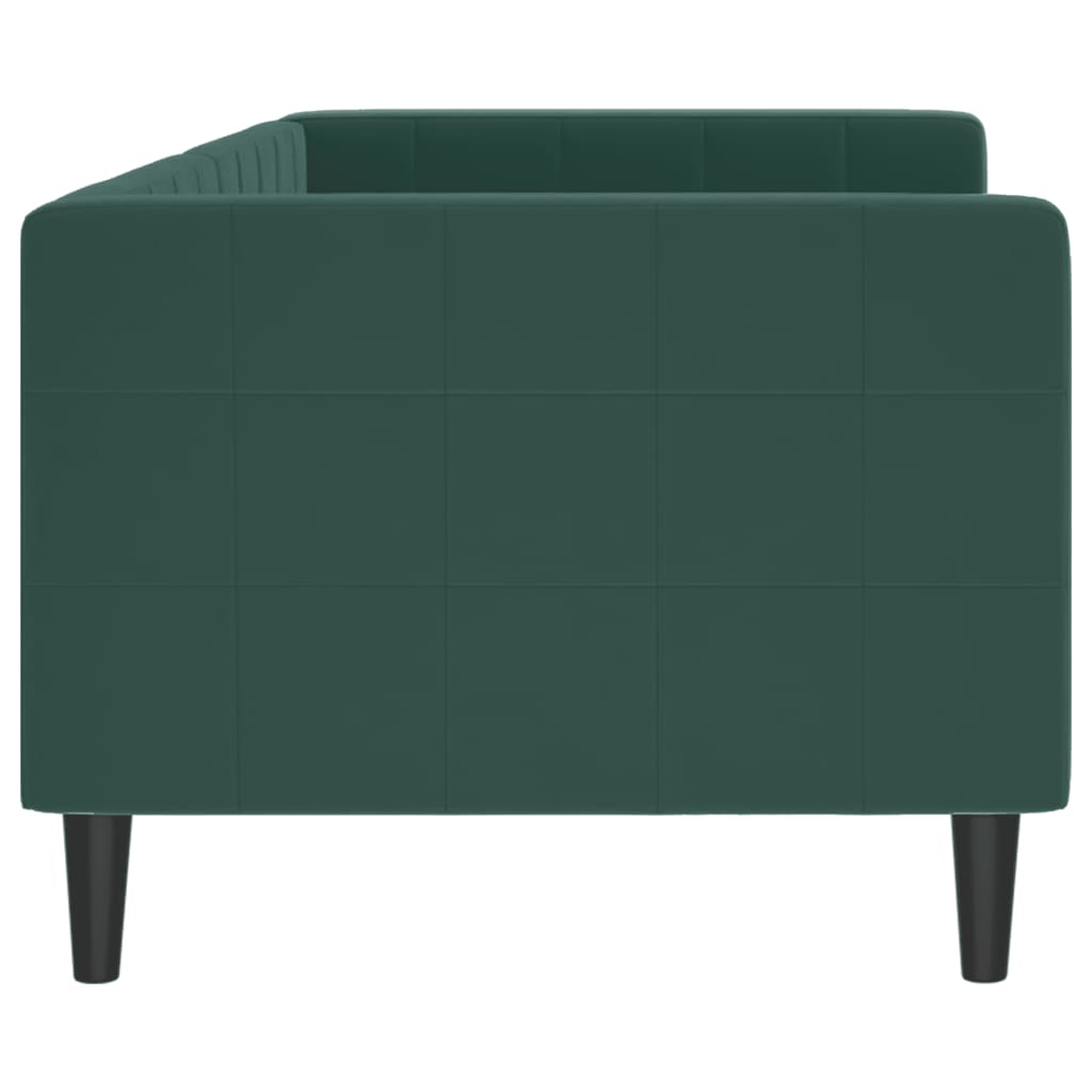 daybed 80x200 cm velour mørkegrøn