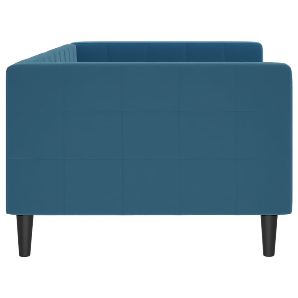 daybed 90x200 cm velour blå
