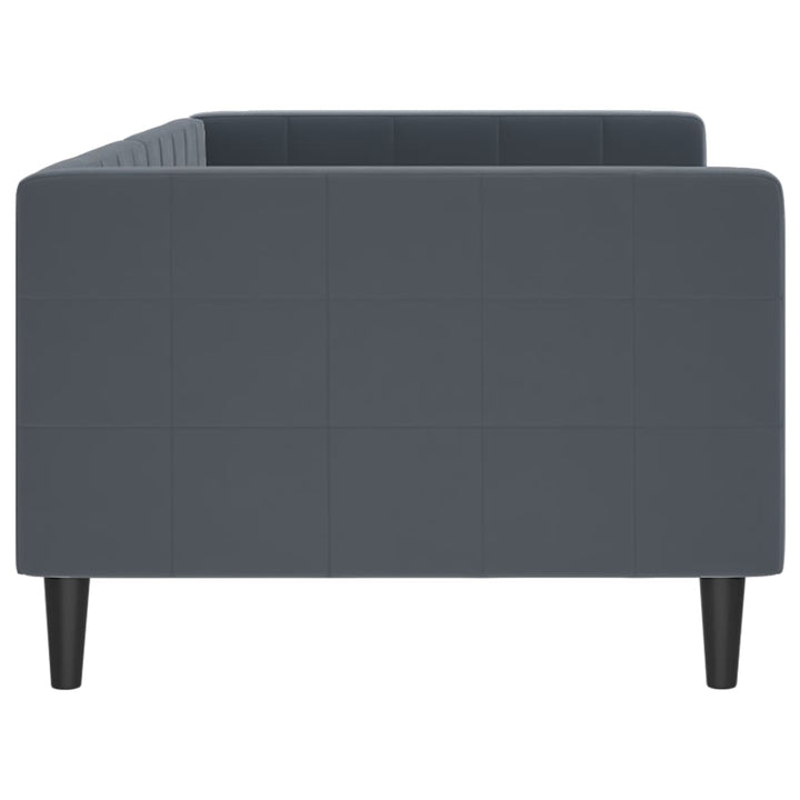 daybed 90x200 cm velour mørkegrå
