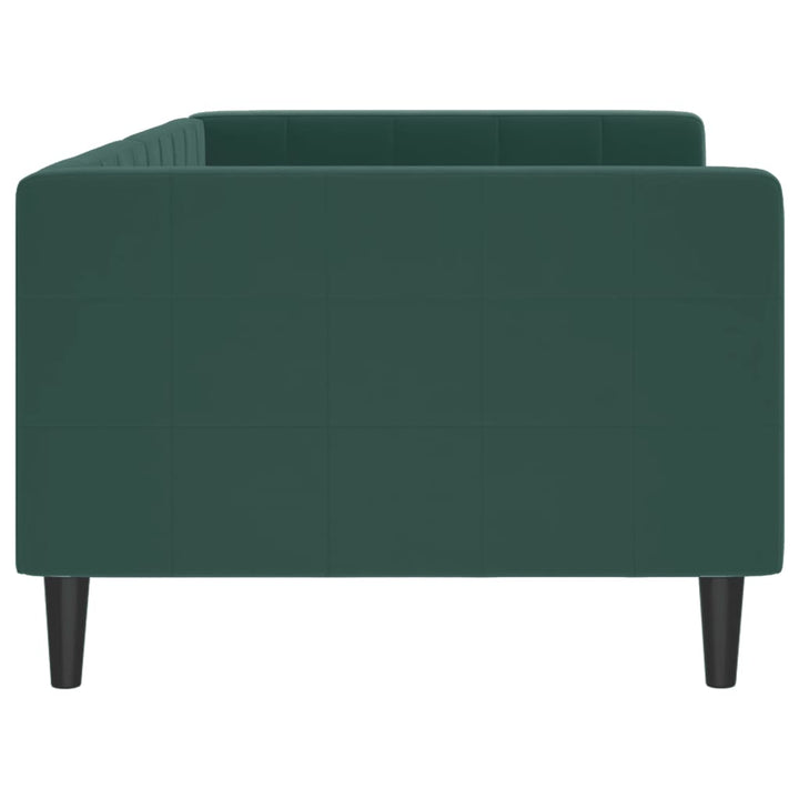 daybed 90x200 cm velour mørkegrøn