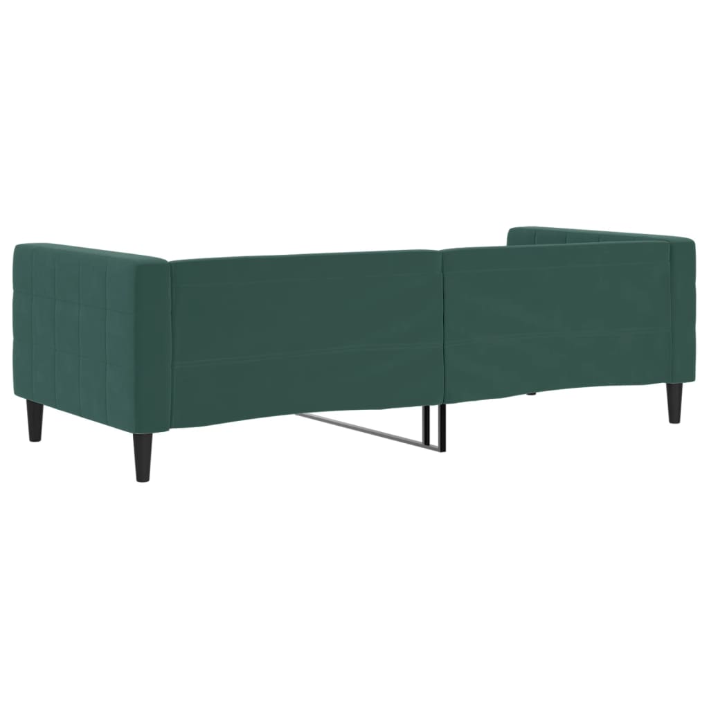 daybed 90x200 cm velour mørkegrøn
