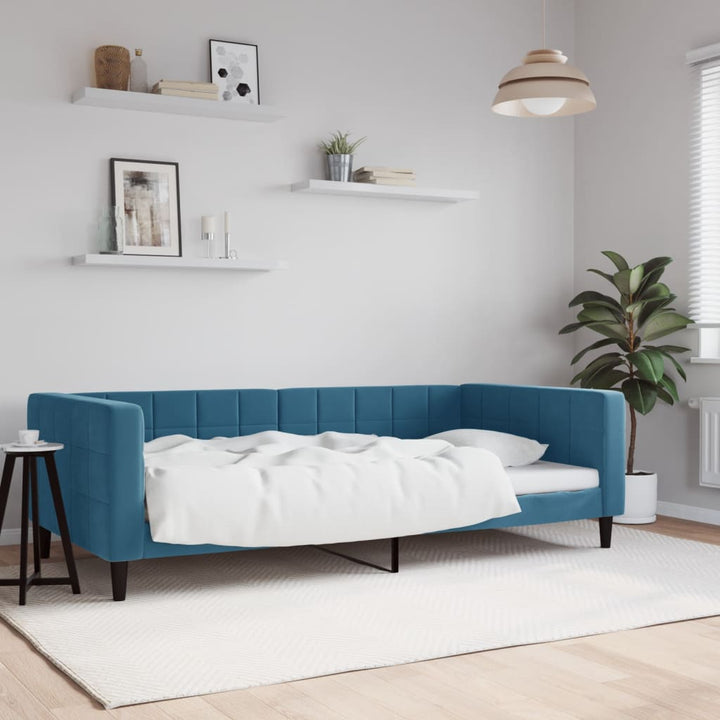 daybed 100x200 cm velour blå