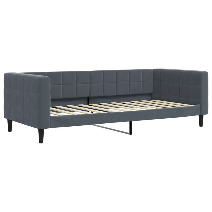 daybed 100x200 cm velour mørkegrå