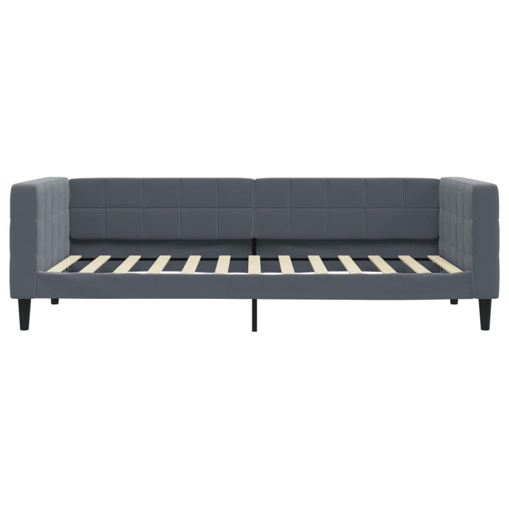 daybed 100x200 cm velour mørkegrå