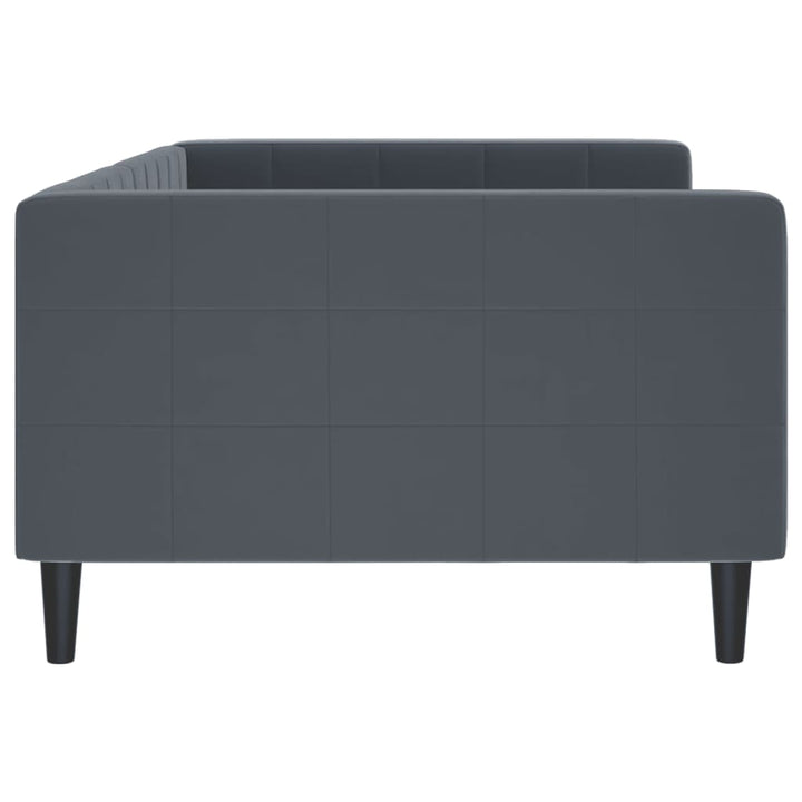daybed 100x200 cm velour mørkegrå