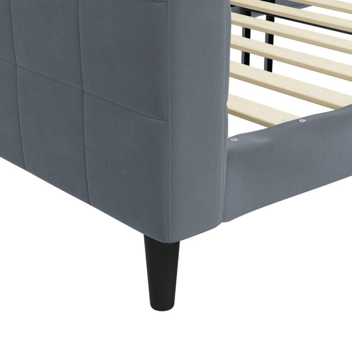daybed 100x200 cm velour mørkegrå