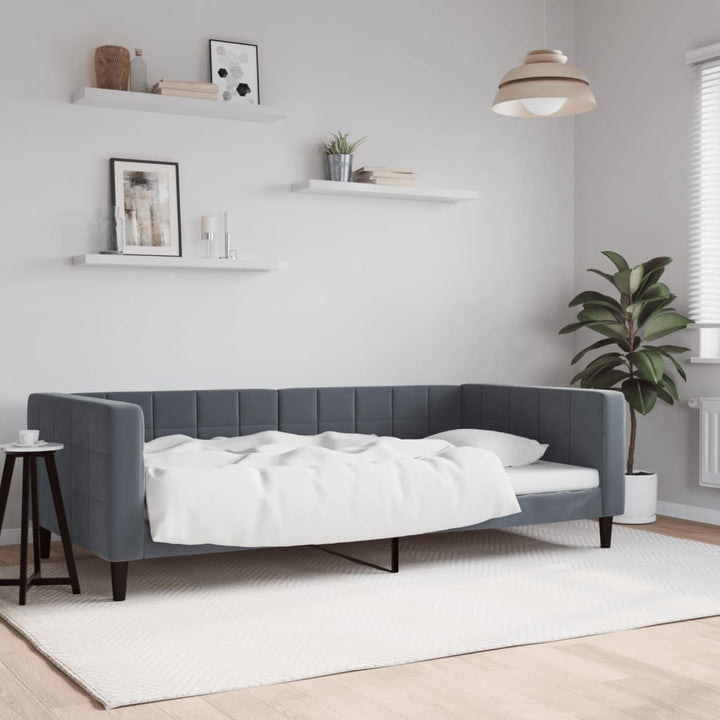 daybed 100x200 cm velour mørkegrå
