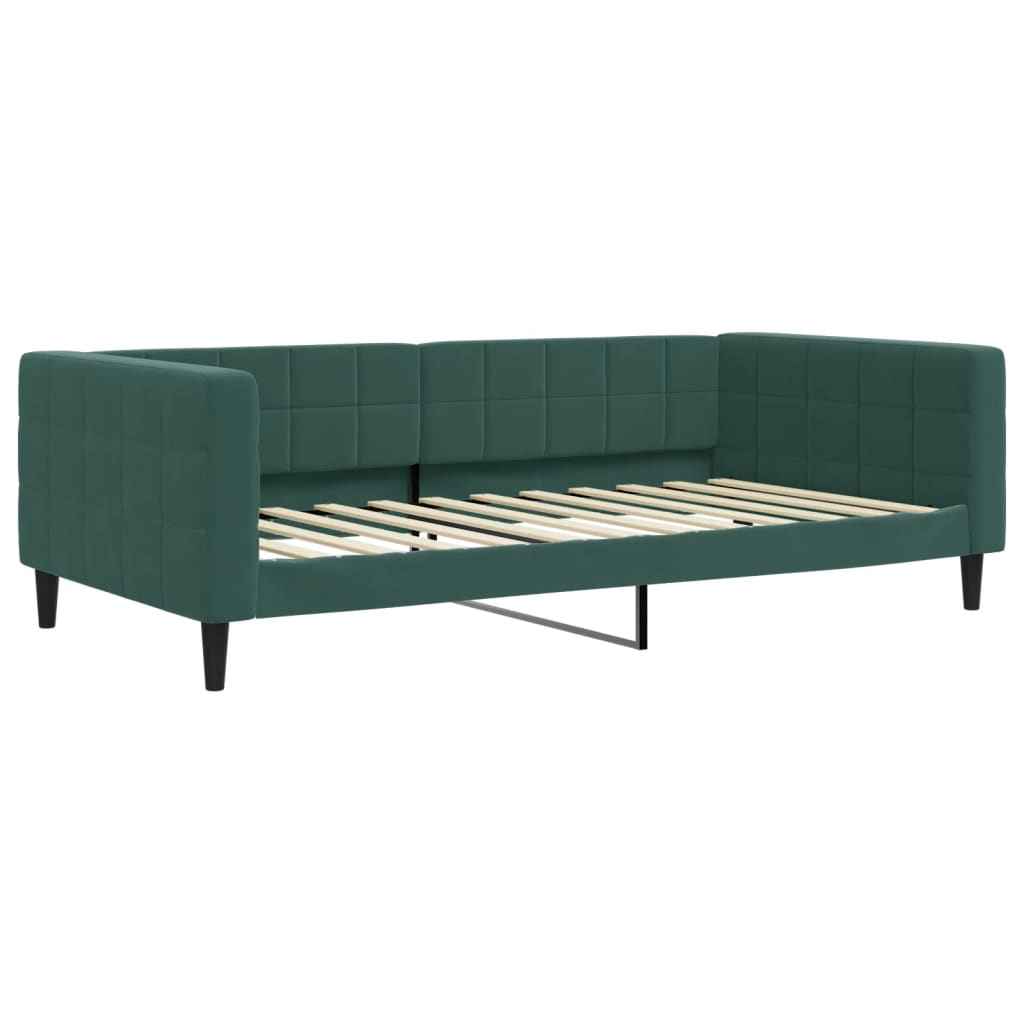 daybed 100x200 cm velour mørkegrøn