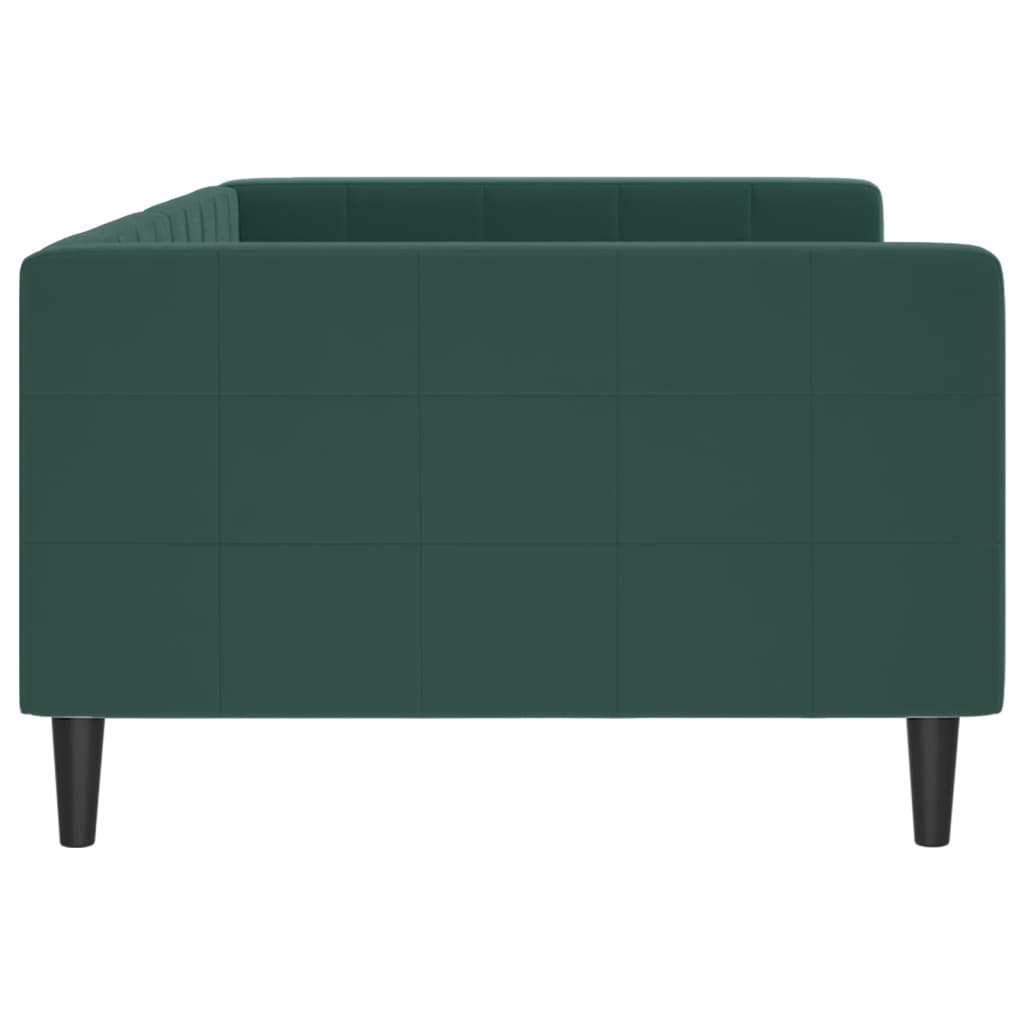 daybed 100x200 cm velour mørkegrøn