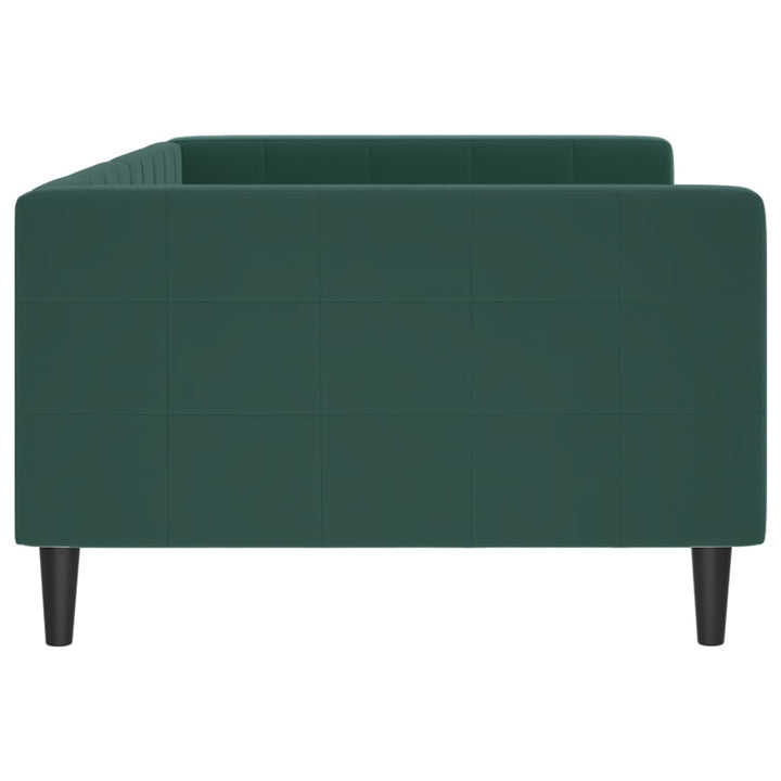 daybed 100x200 cm velour mørkegrøn