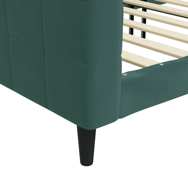 daybed 100x200 cm velour mørkegrøn