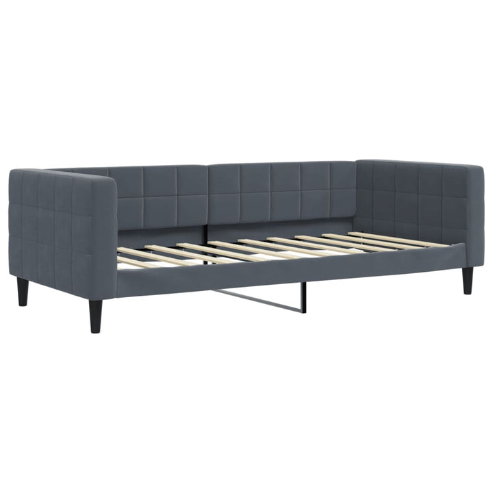 daybed 90x190 cm velour mørkegrå