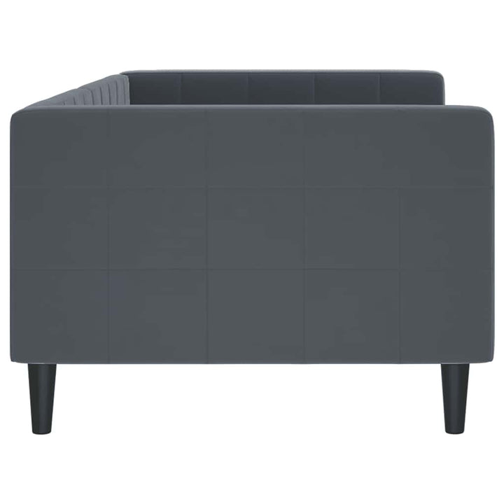 daybed 90x190 cm velour mørkegrå