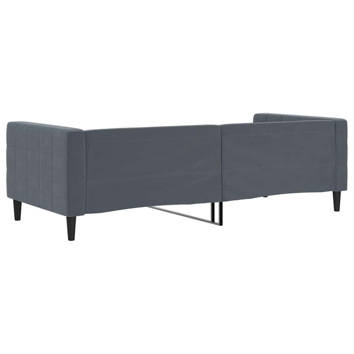 daybed 90x190 cm velour mørkegrå