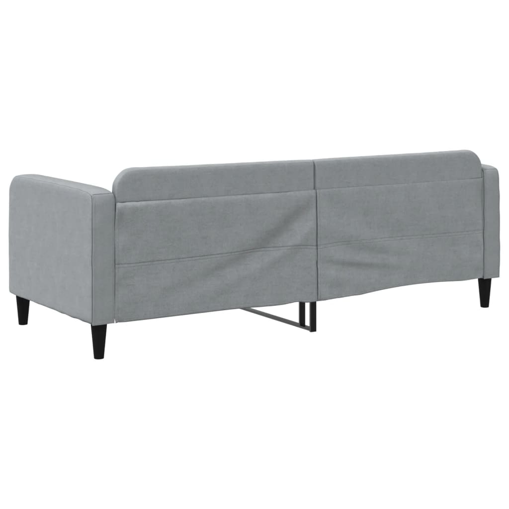 daybed 80x200 cm stof lysegrå